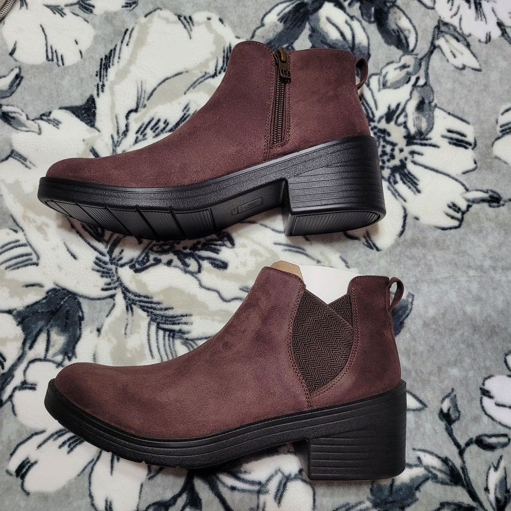 Bzees Rich Brown Ankle Booties